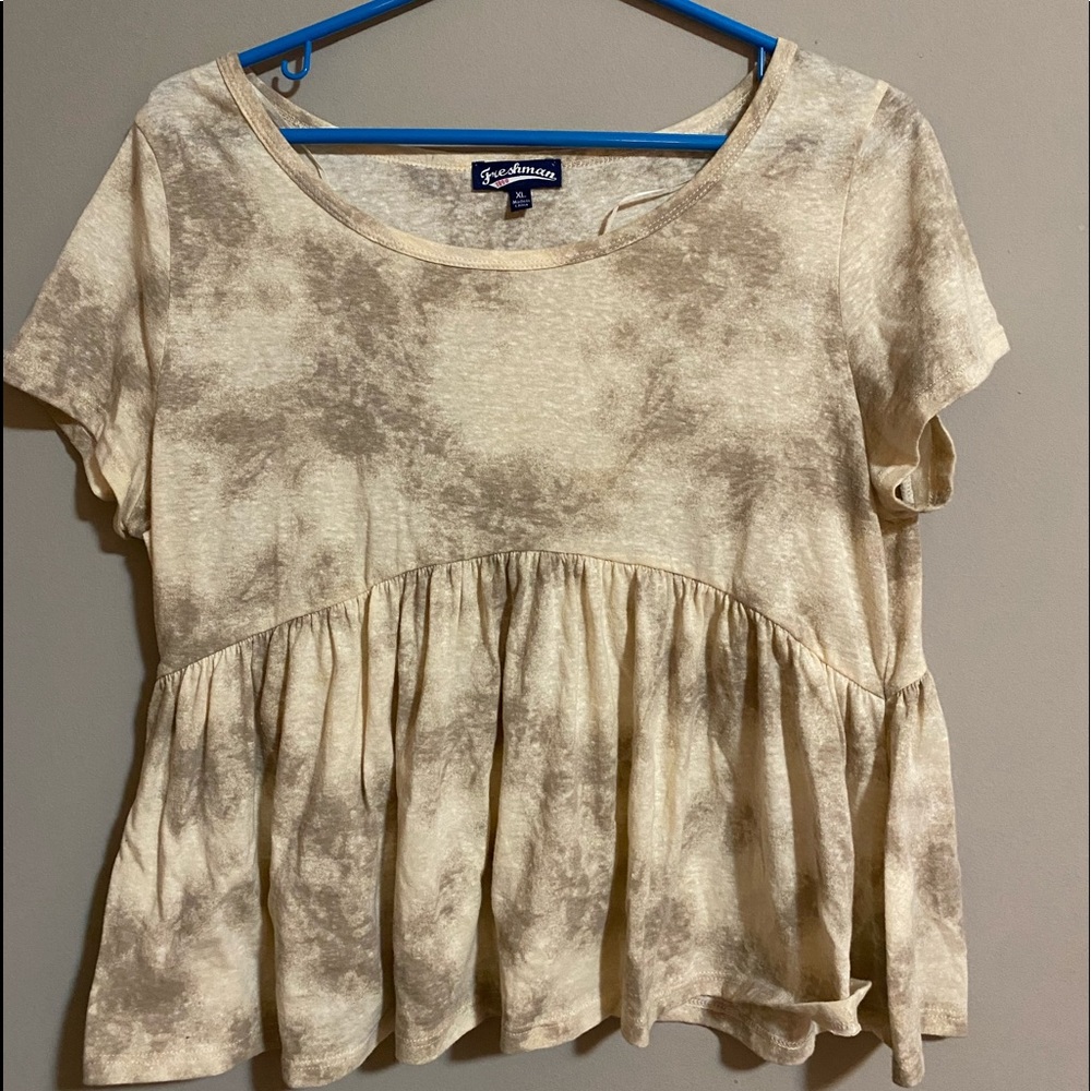 cropped peplum babydoll tshirt